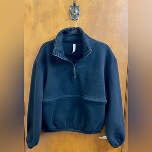 Latched Mama Nursing Black Quarter-Zip Pullover